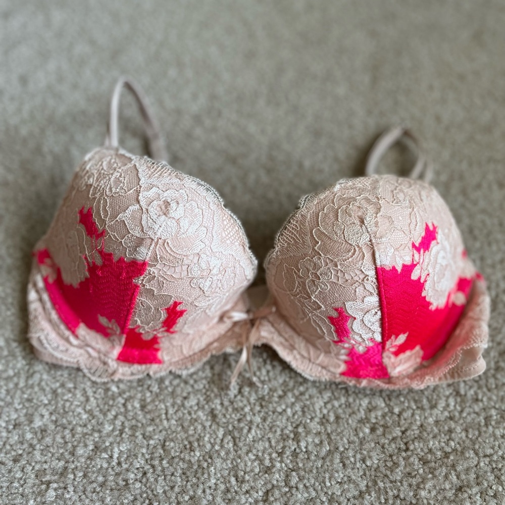 Victoria’s Secret Hot Pink Push Up Bra